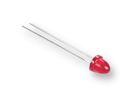 HLMP-3390 - LED, Red, Through Hole, T-1 3/4 (5mm), 20 mA, 1.9 V, 626 nm - BROADCOM