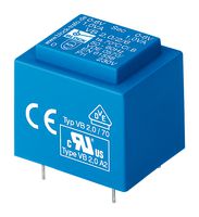 VB1.5/2/24 - PCB Transformer, EI 30 x 12.5, Encapsulated Safety Isolating, 230V, 2 x 24V, 1.5 VA, 50Hz / 60Hz - BLOCK