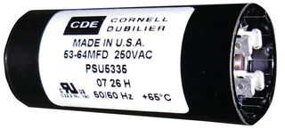 PSU21615 - ALUMINUM ELECTROLYTIC CAPACITOR 216-259UF 125V, 20%, QC - CORNELL DUBILIER