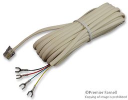 SPC19775 - TELEPHONE CORD MODULAR, 4WAY 25FT, IVORY - MULTICOMP