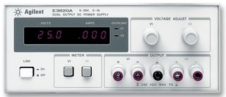 E3620A - Bench Power Supply, Non-Programmable, Fixed, 2 Output, 0 V, 25 V, 0 A, 1 A - KEYSIGHT TECHNOLOGIES
