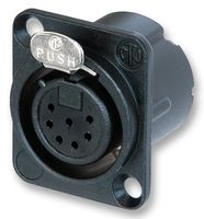 NC7FD-LX-B - XLR Connector, 7 Contacts, Socket, Panel Mount, Gold Plated Contacts, Metal Body, DLX - NEUTRIK