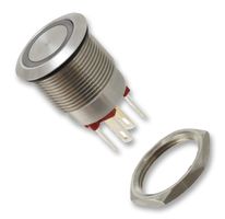MPI002/28/RD/24 - Vandal Resistant Switch, 19.2 mm, SPST-NO, Off-(On) - BULGIN LIMITED