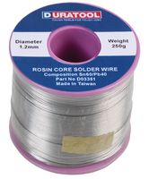 D03351 - SOLDER WIRE, SN60-PB40, 1.2MM, 250G REEL - DURATOOL