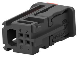 2345104-1 Automotive Connector Housing, Nano MQS Series, Receptacle, 4 Ways TE CONNECTIVITY