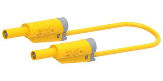 MP771113 - Banana Test Lead, 4mm Banana Plug, Stackable, 4mm Stackable Banana Plug, 2.32 ", 59 mm, Yellow - MULTICOMP PRO