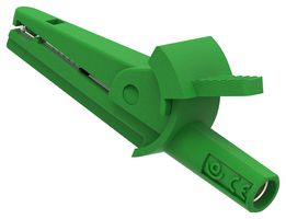 MP-MIC-4MM-G - Alligator Clip, Green, 600V Voltage, 10A Current, 8.5mm Jaw Opening - MULTICOMP PRO