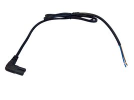 MP015731 - Mains Power Cord, 90° IEC 60320 C7 to Free End, 3 m, Black - MULTICOMP PRO