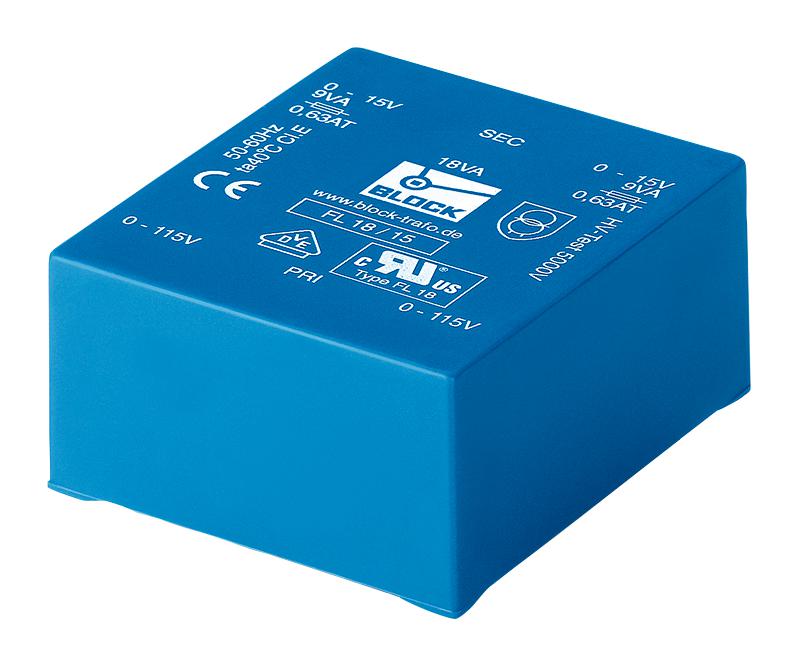 FL14/6 TRANSFORMER, 14VA, 2 X 6V BLOCK