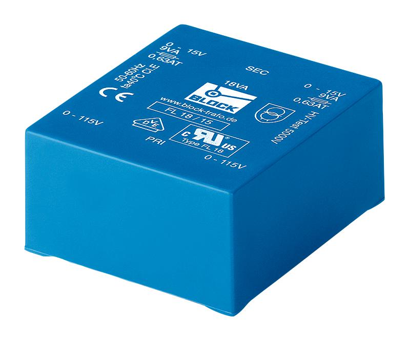 FL4/12 TRANSFORMER, 4VA, 2 X 12V BLOCK