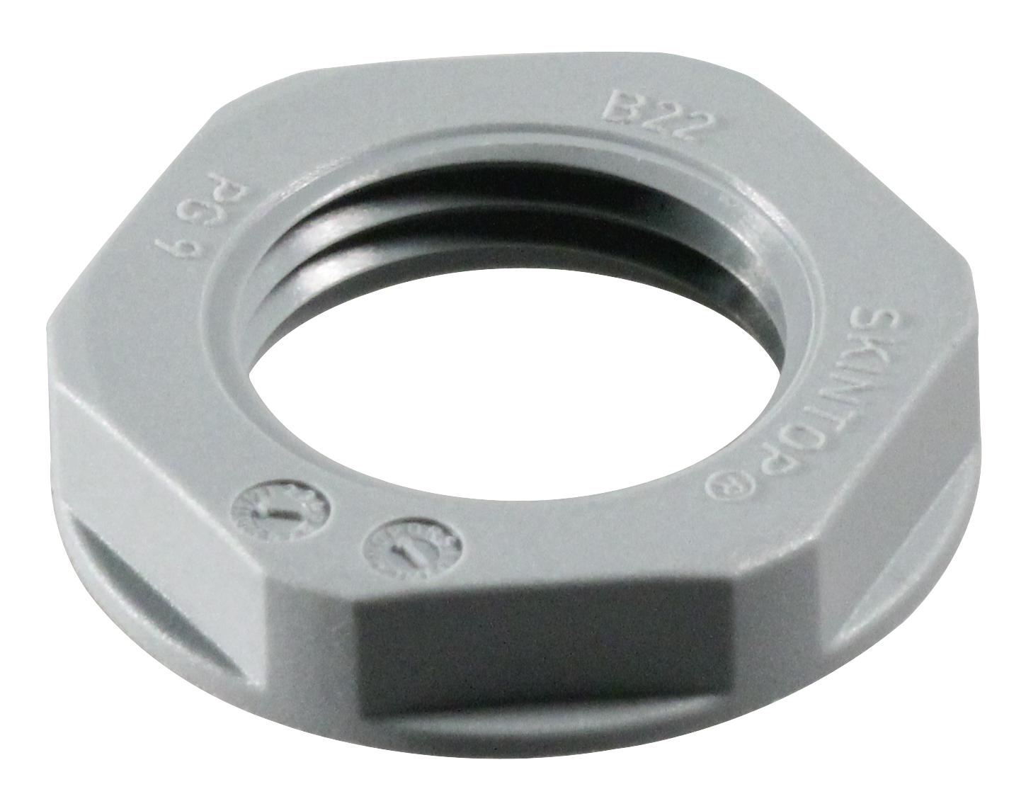53019010 LOCKNUT, PA, 22MM, PG9, GREY LAPP KABEL
