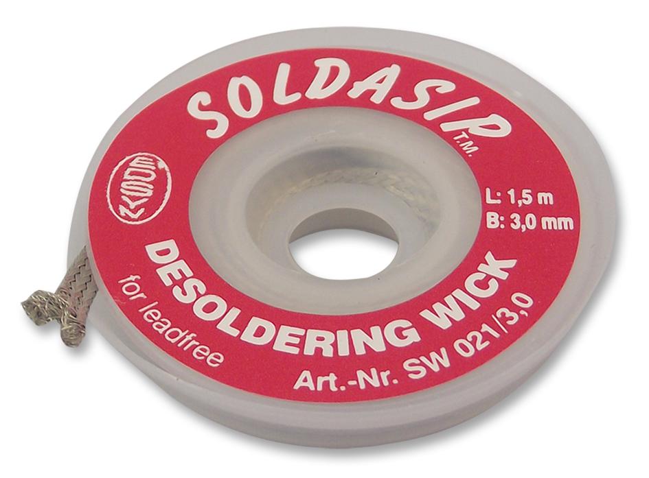 SW021/3,0 DESOLDERING BRAID, PB-FREE, 3.0MMX1.5M EDSYN