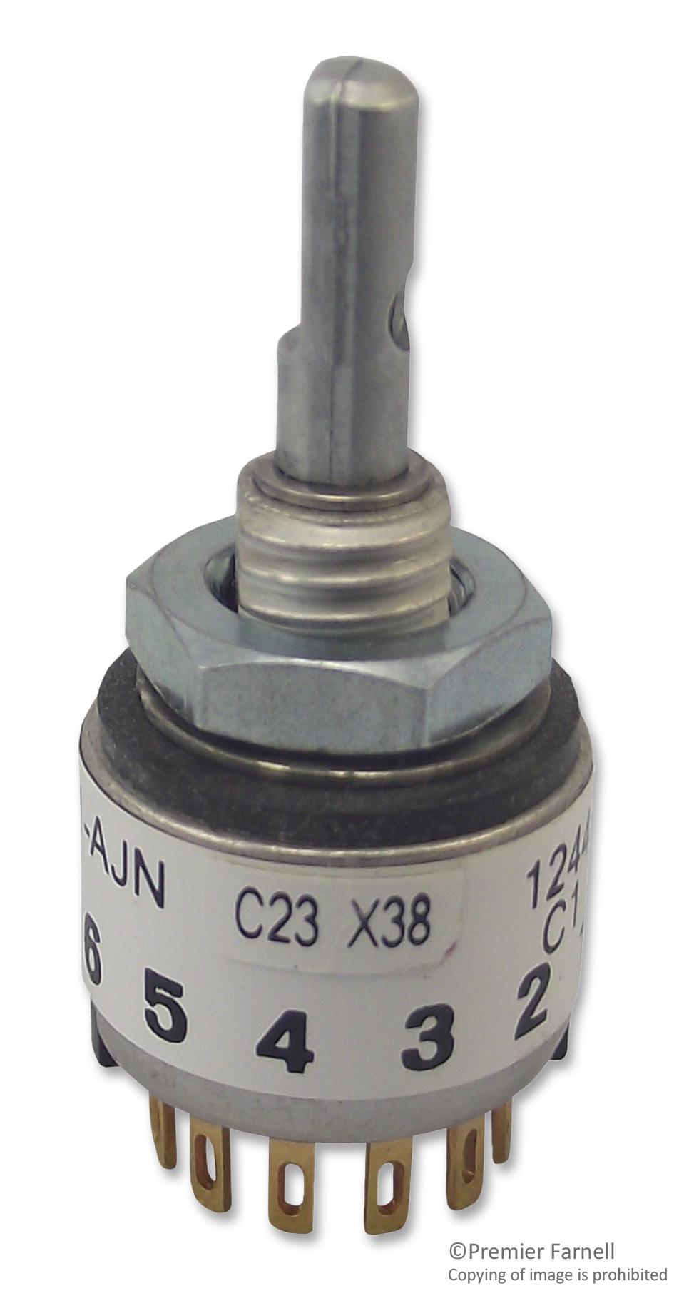 56SD30-01-1-AJN SWITCH, 1POLE, 12 POS, 0.2A, 115V, PANEL GRAYHILL