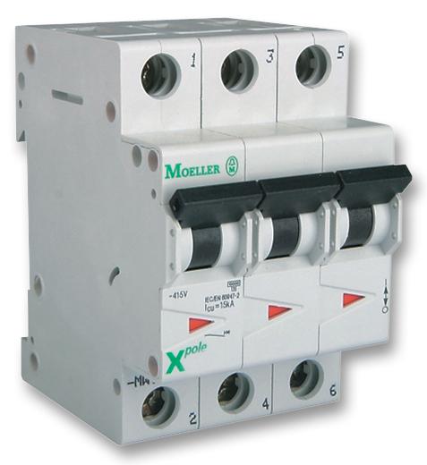 FAZ-D8/3 MINIATURE CKT BREAKER, 3P, 8A, 415VAC EATON MOELLER