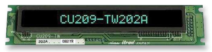 CU209-TW202A VFD MODULE, 1X20, 9MM NORITAKE ITRON