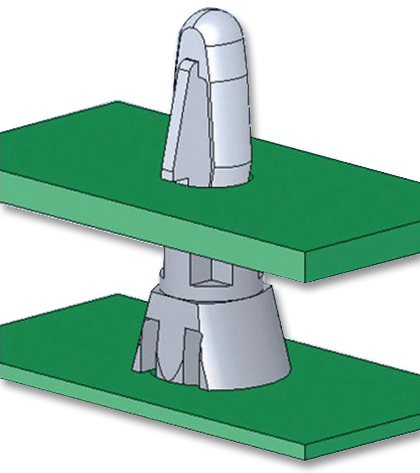 CRLCBSR-3-01 PCB SPACER SUPPORT, NYLON 6.6, 4.8MM ESSENTRA COMPONENTS