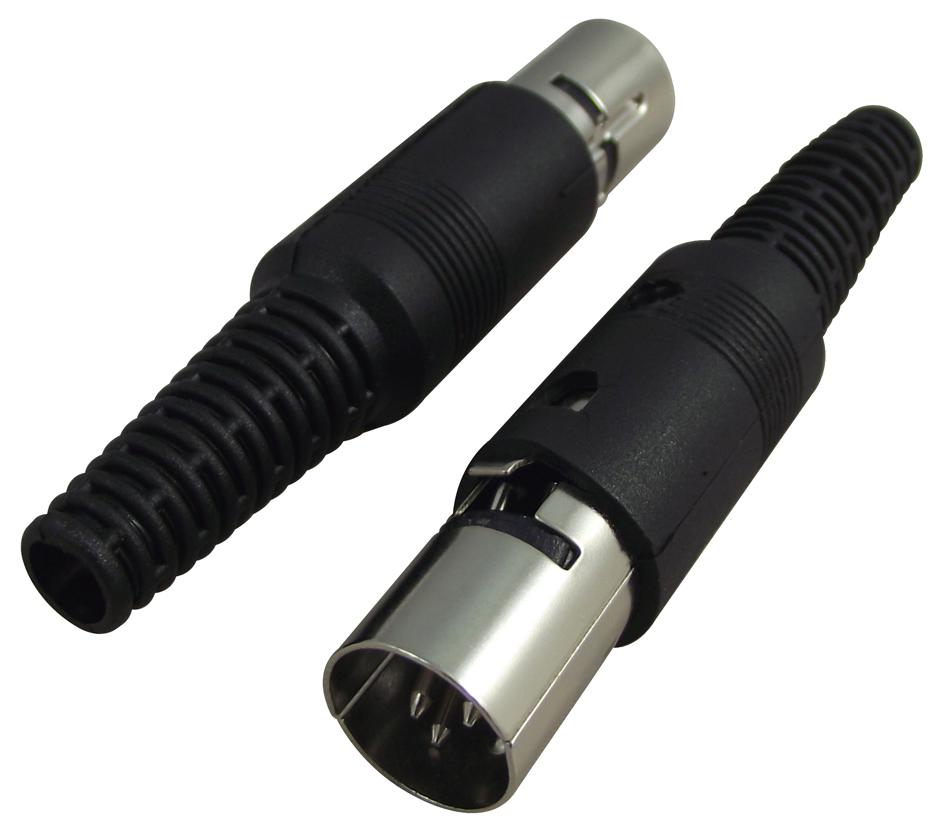 PS000053 DIN AUDIO/VIDEO CONN, PLUG, 4POS, METAL MULTICOMP PRO