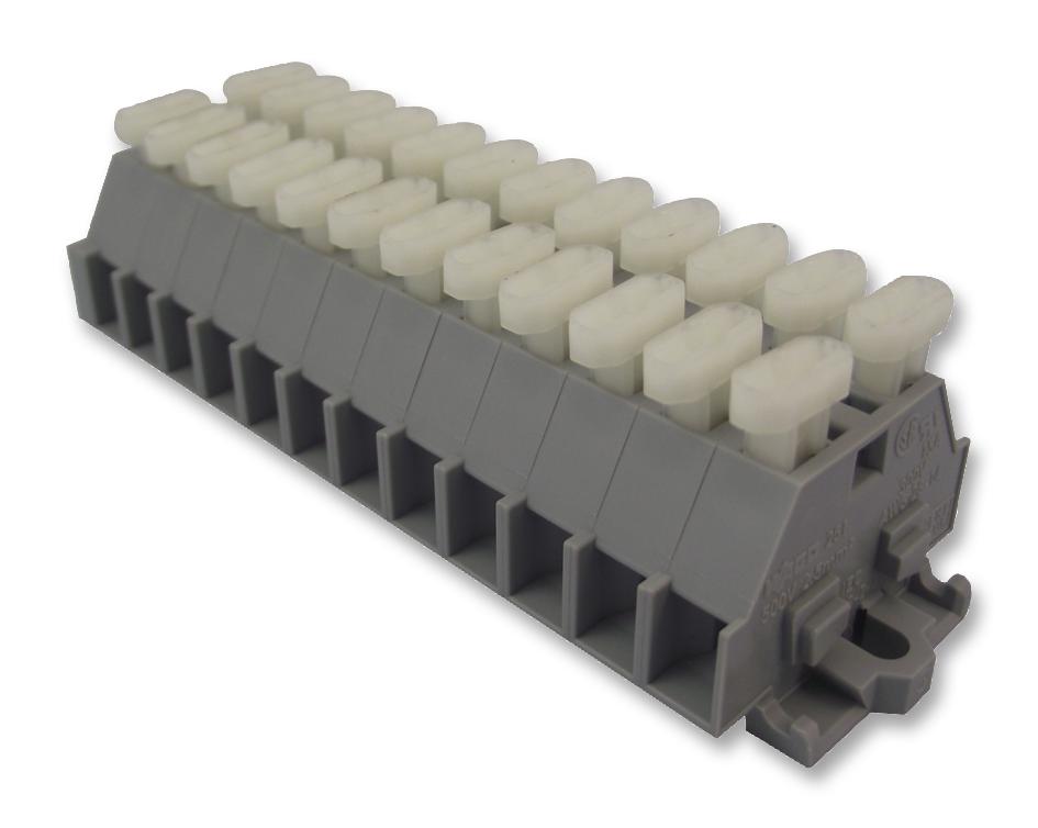 261-112/341-000 TB, WIRE TO BRD, 12POS, 14AWG WAGO