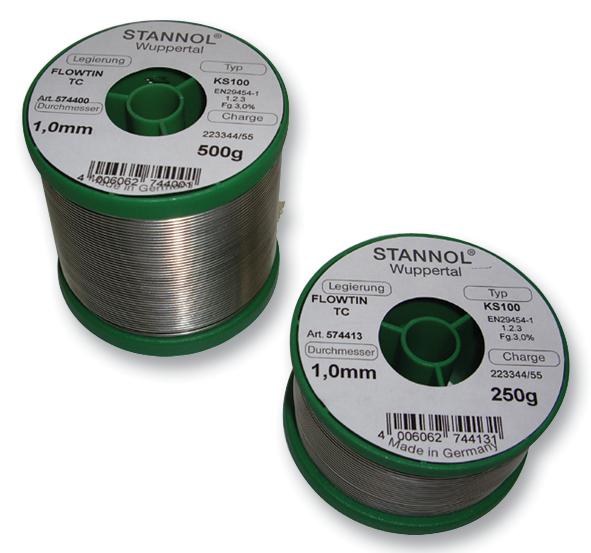 574400 SOLDER WIRE, KS100, 1.0MM, 500G STANNOL