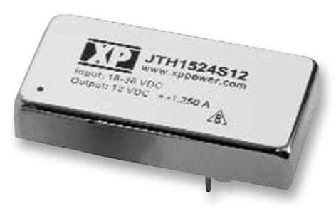 JTH1524D12 CONVERTER, DC/DC, 2O/P, 15W, +/-12V XP POWER