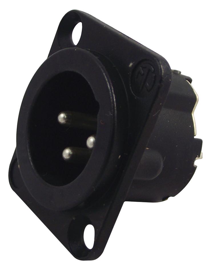 NC3MD-LX-BAG PLUG, XLR, BLACK, 3POLE NEUTRIK