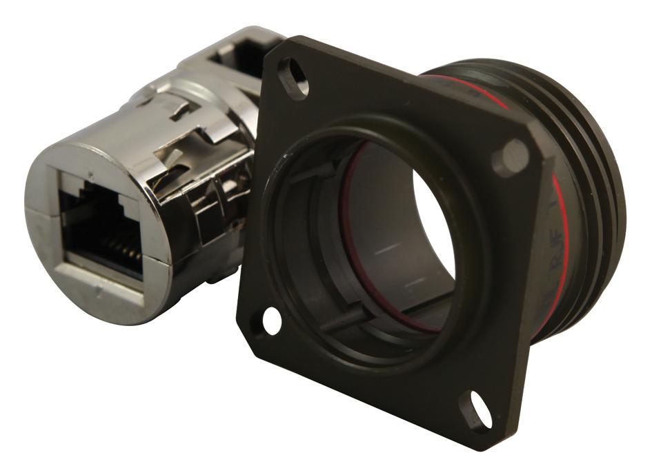 RJFTV21RAG IN-LINE ADAPTER, RJ45 8P JACK-JACK AMPHENOL SOCAPEX