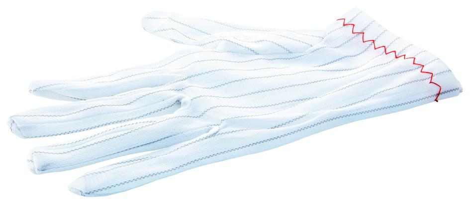 509-0004 ESD STRIPED GLOVE, DOTTED PALM, XL, PK10 MULTICOMP