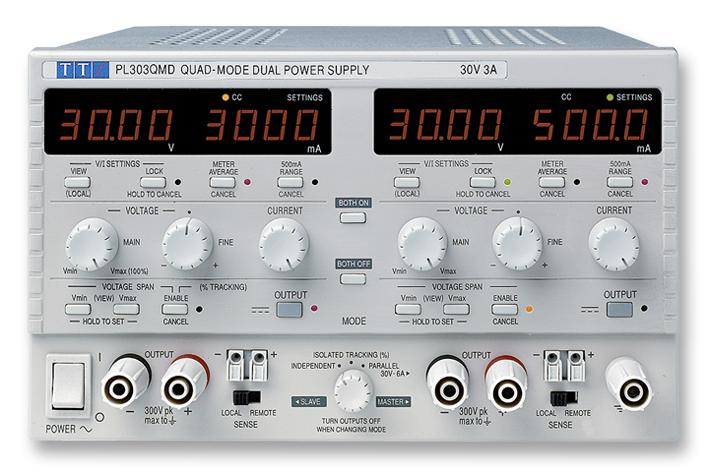 PL303QMD POWER SUPPLY, 2CH, 30V, 3A, ADJUSTABLE AIM-TTI INSTRUMENTS