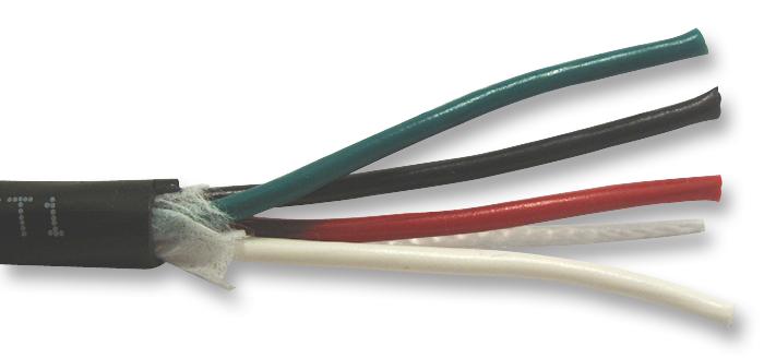 1934/4 BK003 CABLE, 18AWG, 4 CORE, BLACK, 76.2M ALPHA WIRE