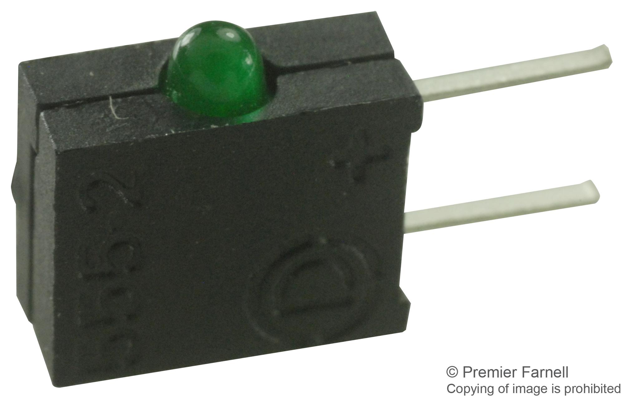 555-2301F LED, PCB, 2MM, GREEN DIALIGHT