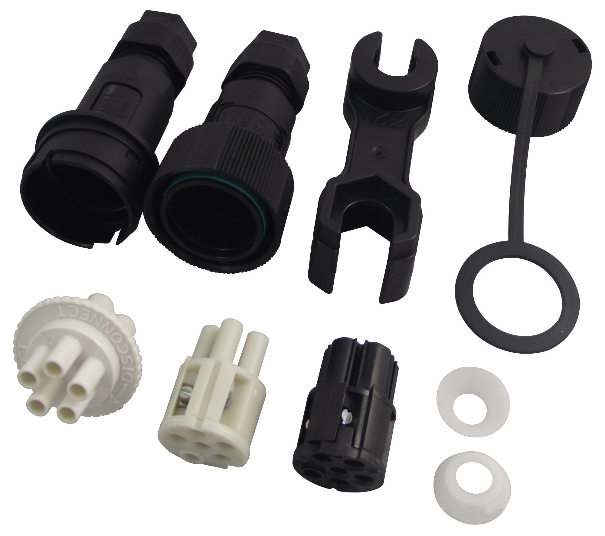 THR.405.S5A CONNECTOR, IN-LINE, IP68, 5WAY HYLEC