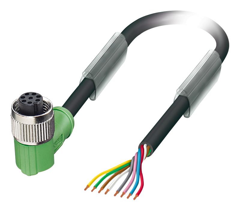 1522639 SENSOR CORD, 8P, M12 RCPT-FREE END, 3M PHOENIX CONTACT