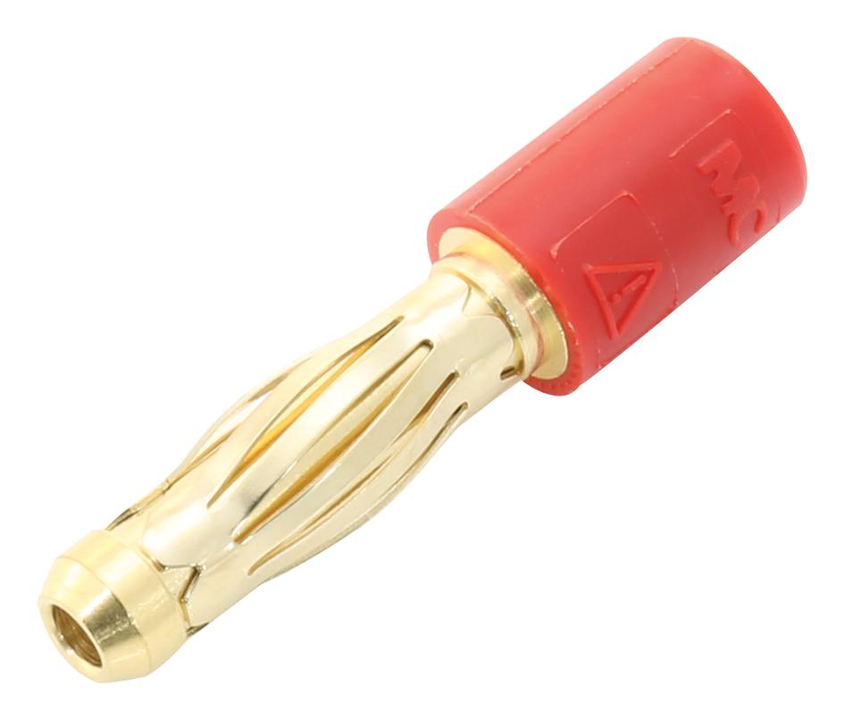 24.0106-1 ADAPTOR, TEST, 4MM PLG-2MM SKT, RED STAUBLI