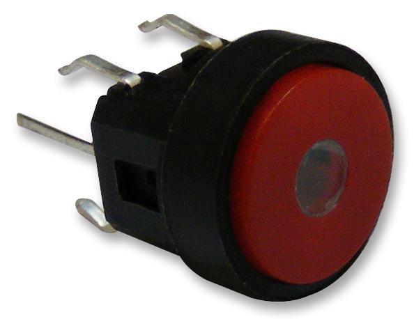 TS3B23 SWITCH, P/BUTTON, ROUND, SPST, RED MULTICOMP PRO