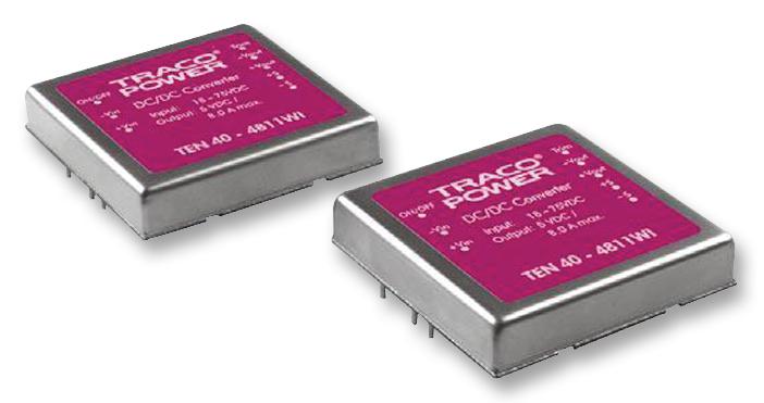 TEN 40-2413WI CONVERTER, DC/DC, 40W, 15V, 2.65A TRACO POWER