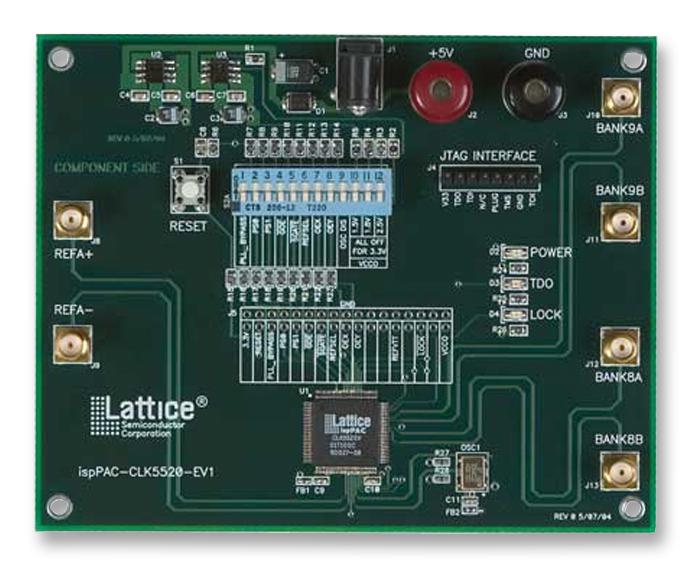 PAC-SYSCLK5620AV ISPCLOCK5620A, EVALUATION BOARD LATTICE SEMICONDUCTOR