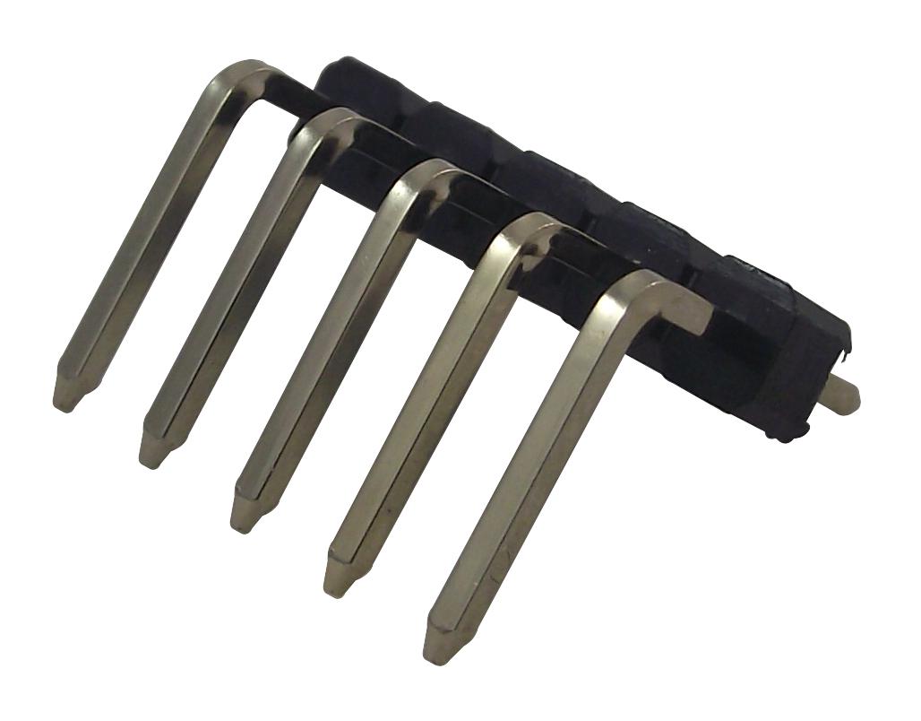 2211R-05G HEADER, 1 ROW, R/ANGLE, 5WAY MULTICOMP PRO