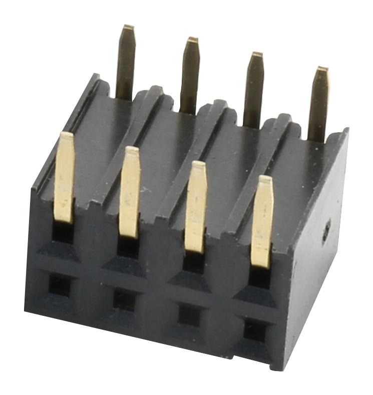 2214BR-08G SOCKET, PCB, 2 ROW, R/A, 8WAY MULTICOMP PRO