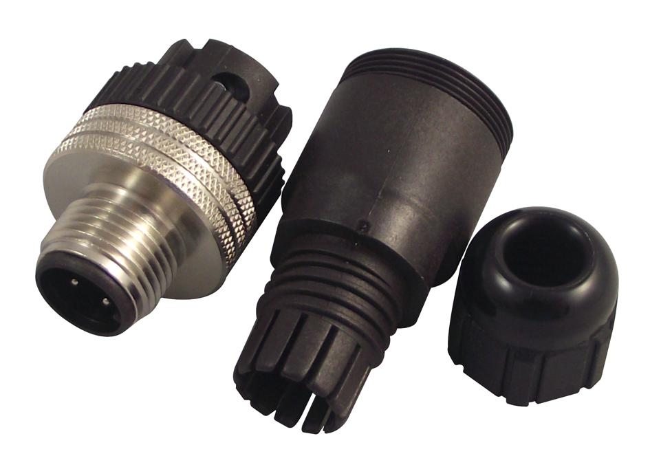 8A4006-31 PLUG, M12, 4WAY, PG7 MOLEX