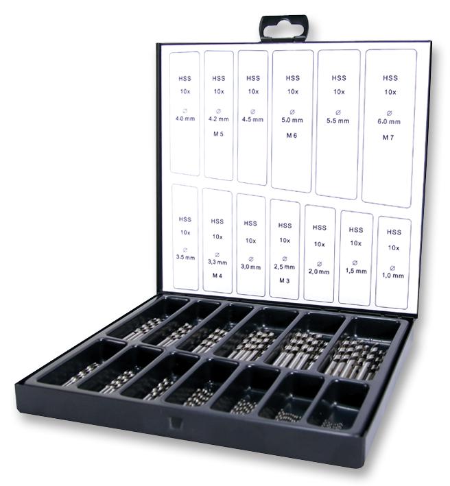 A214195 TWIST DRILL SET DIN 338 N HSS G 130PCS TERRAX