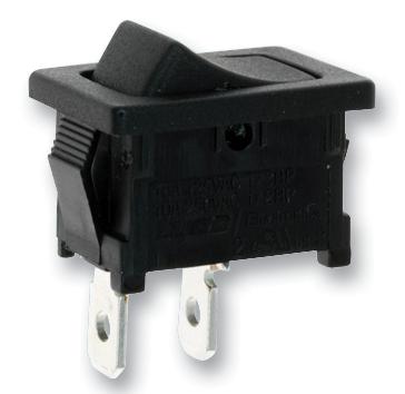 1634202-1 SWITCH, ROCKER, SPST, BLACK TE CONNECTIVITY