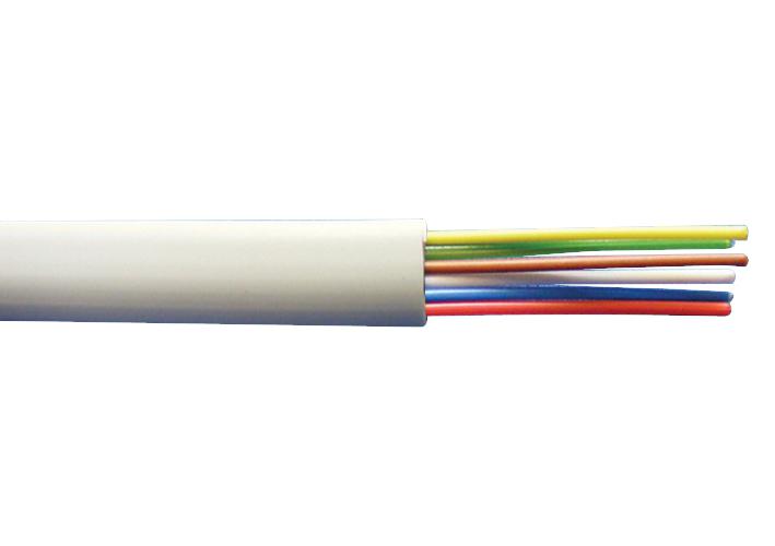 HTC4039-1 CABLE, FLAT, 7X2.46MM, WHITE, 100M MULTICOMP PRO