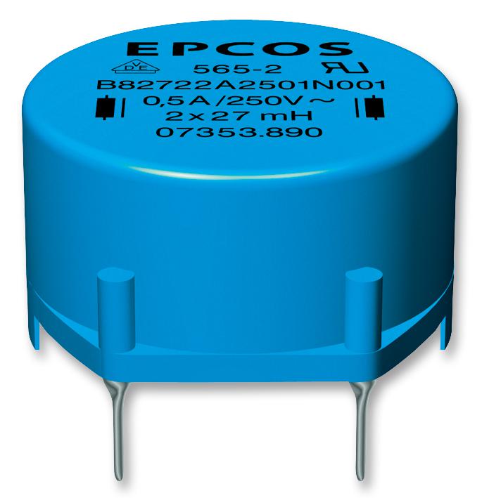 B82722J2501N001 CHOKE, RING CORE, DOUBLE, 56MH, 0.5A EPCOS