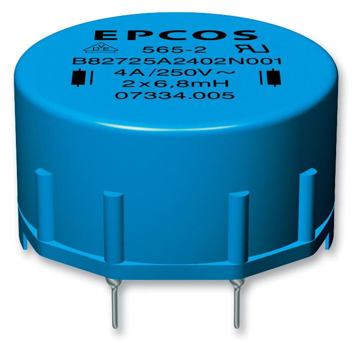 B82725A2402N001 CHOKE, RING CORE, DOUBLE, 6.8MH, 4A EPCOS