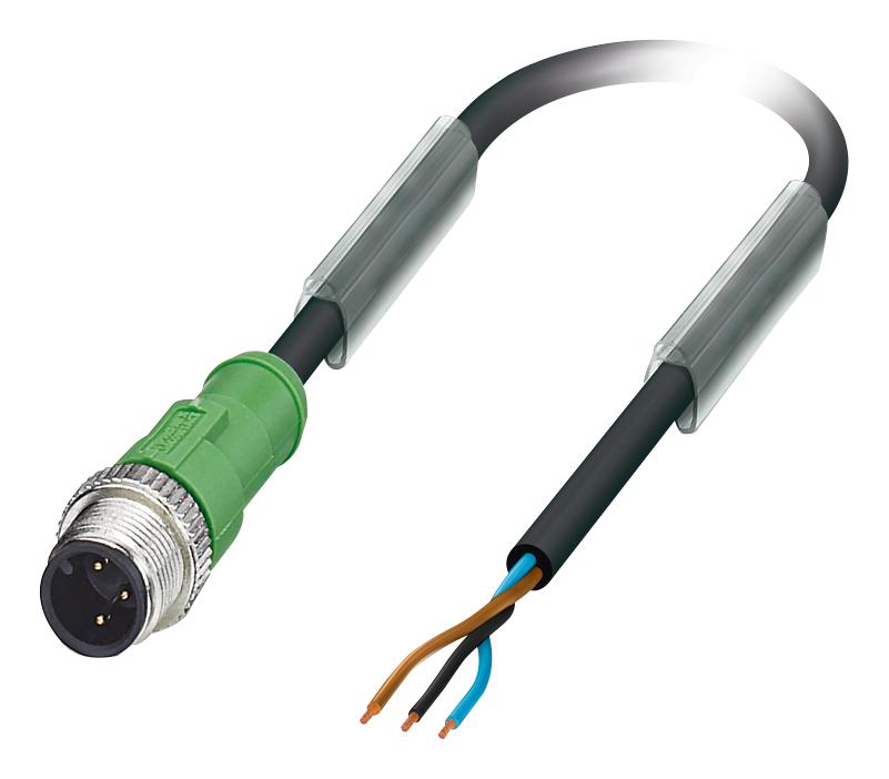 1668027 SENSOR CORD, 3P, M12 PLUG-FREE END, 3M PHOENIX CONTACT