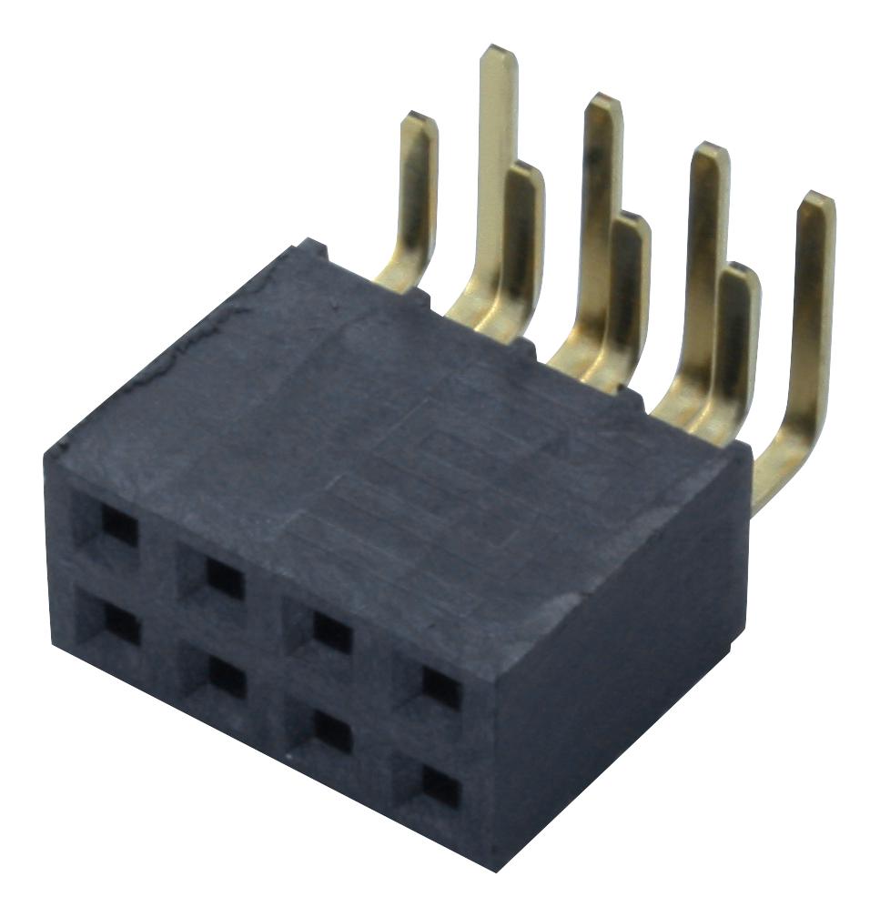 SSW-104-02-G-D-RA RECEPTACLE, 2.54MM, R/A DUAL, 8WAY SAMTEC