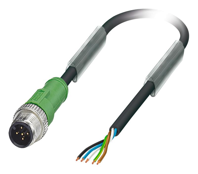 1669767 SENSOR CORD, 5P, M12 PLUG-FREE END, 1.5M PHOENIX CONTACT