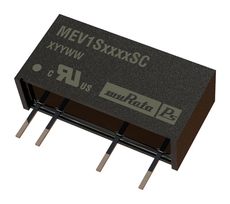 MEV1D2412SC DC/DC, 1W 24V TO +/-12V SIP, 3KVDC ISO MURATA POWER SOLUTIONS