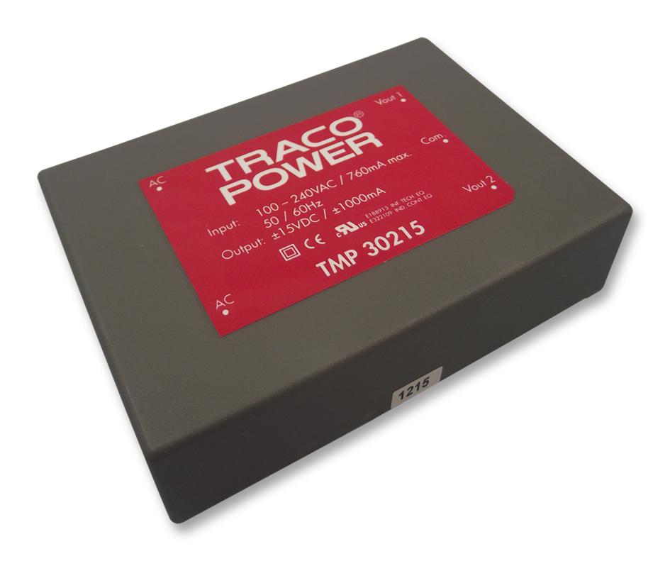 TMP 30215 CONVERTER, AC/DC, ±15V, 1A/30W, MODULE TRACO POWER