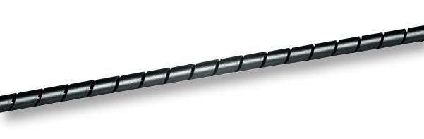 161-41104 SLEEVING, SPIRAL, PE, 4MM, BLK, 5M HELLERMANNTYTON
